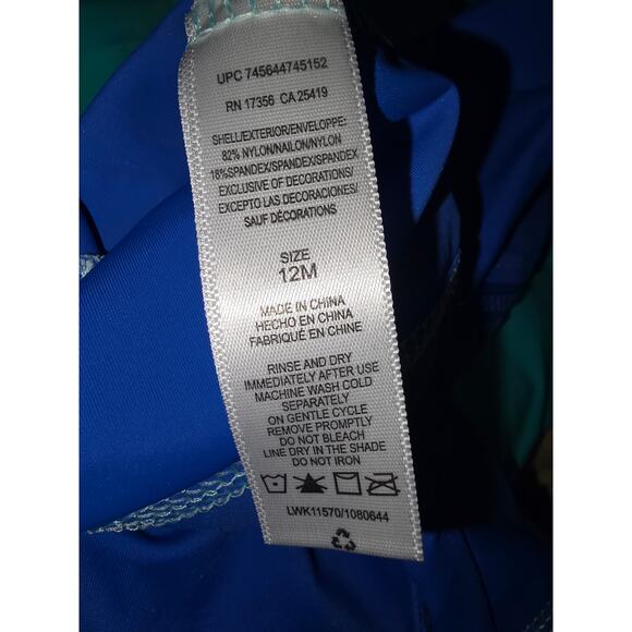 Little Me Shark & Fish “Sea You Later!” Long‑Sleeve Rash Guard Onesie – 12 M - Picture 10 of 10